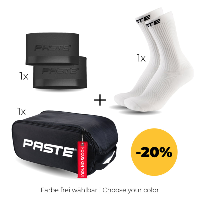 Set PASTE - Calze performanti, nastri di aderenza, sacchetto per scarpe